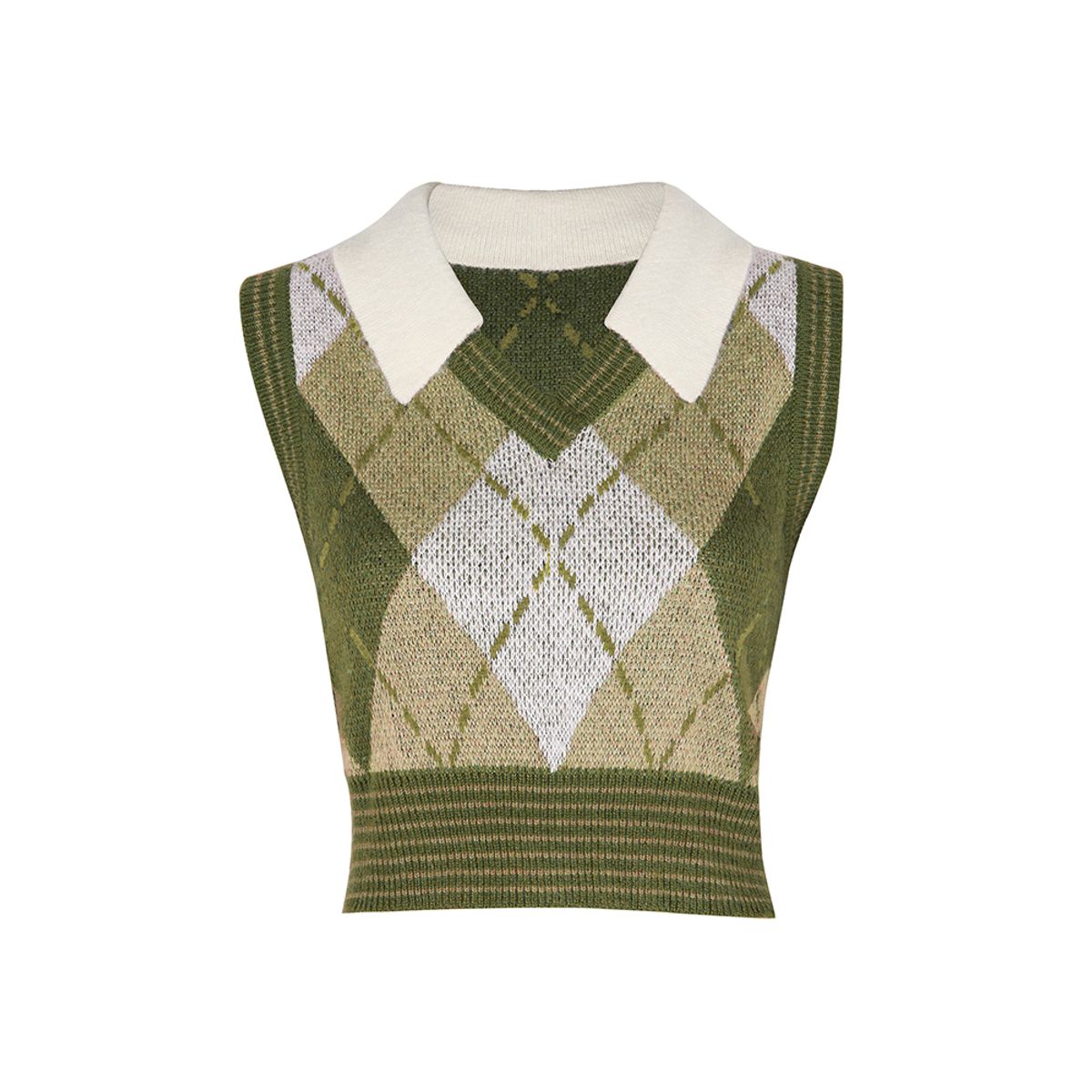 말본 골프(MALBON GOLF) [WOMENS COLLECTION] 르네 니트 베스트 OLIVE (WOMAN)