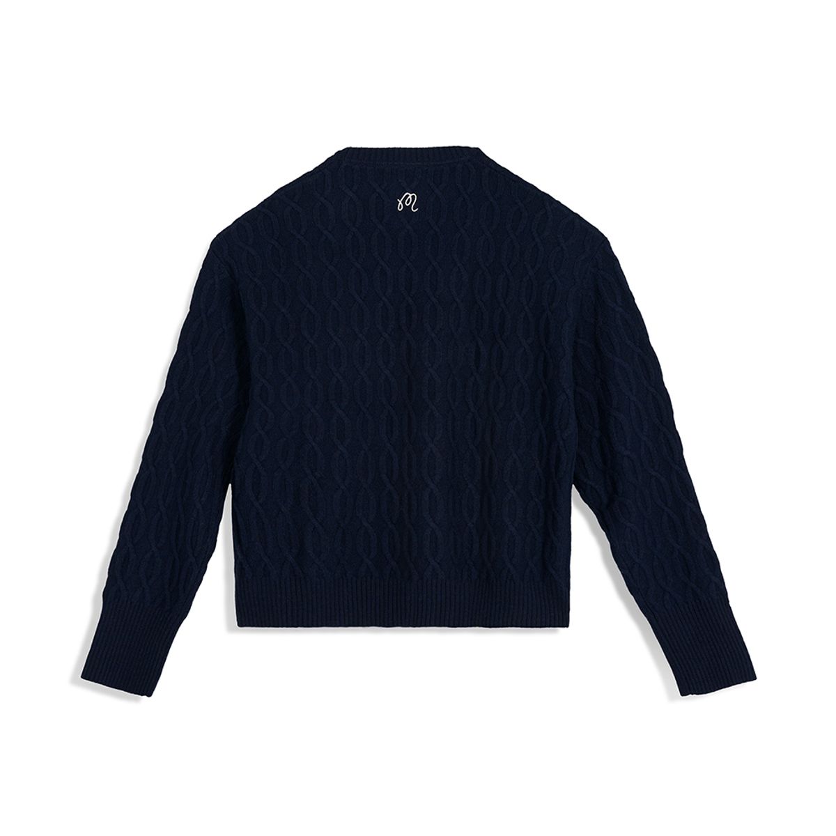 말본 골프(MALBON GOLF) [WOMENS COLLECTION] 가브리엘 케이블니트 스웨터 NAVY (WOMAN)