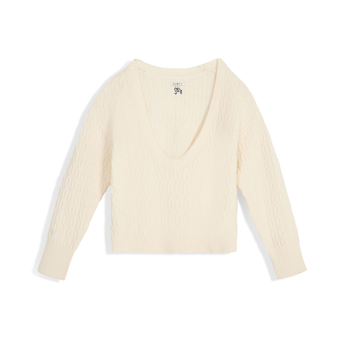 말본 골프(MALBON GOLF) [WOMENS COLLECTION] 가브리엘 케이블니트 스웨터 IVORY (WOMAN)