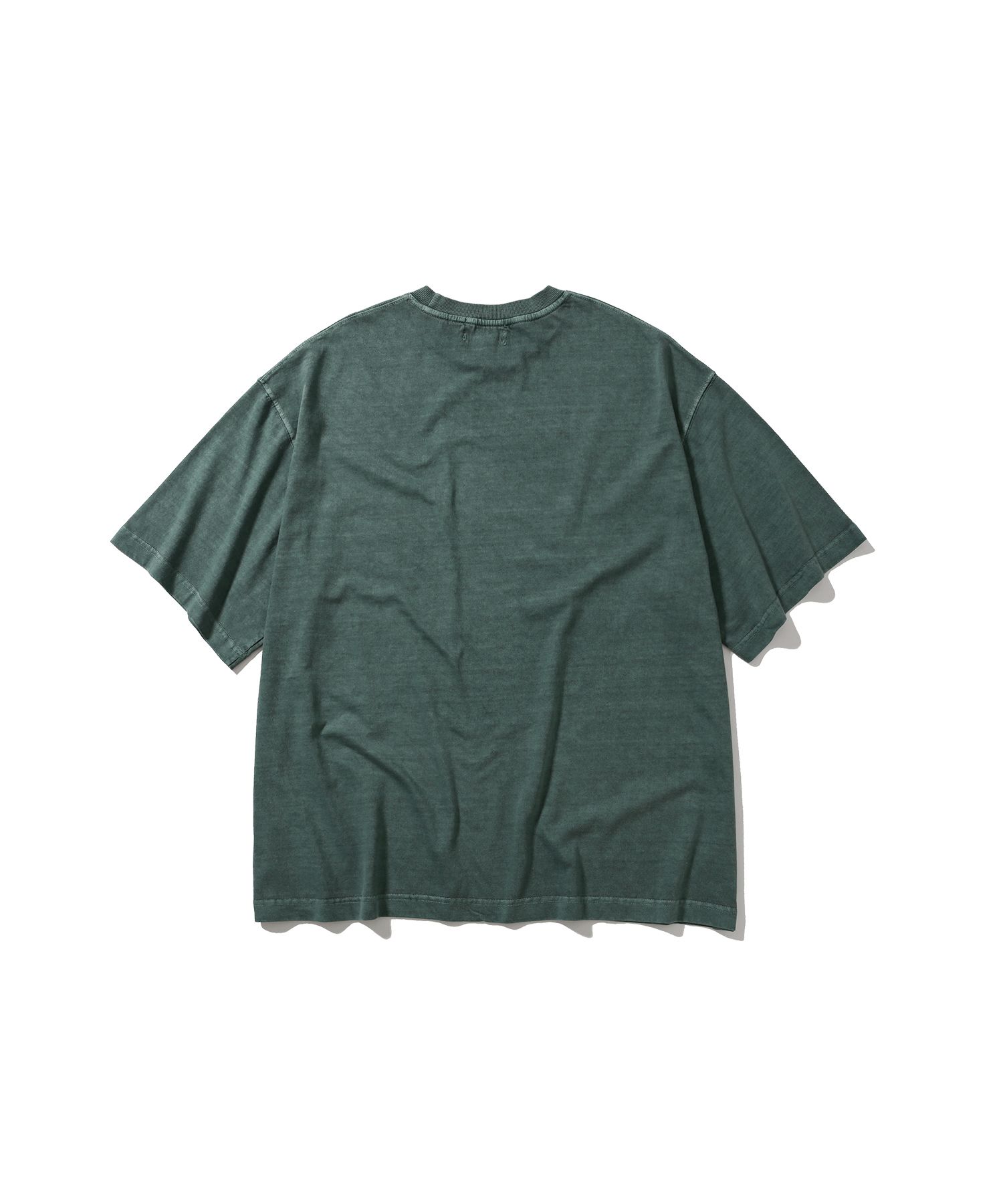 【ANGLAN】Linen Pigment Half Tee MUSINSA | ANGLAN Logo Pigment Half Tee - Green
