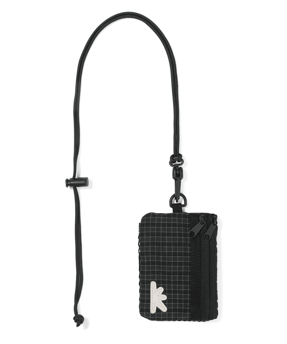 썬러브투어(SUNLOVETOUR) Zip Card Pouch Black Grid