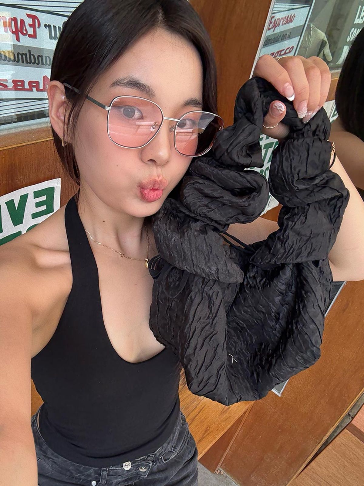 조셉앤스테이시(JOSEPH&STACEY) Daily Shirring Tote Bag_Crinkled Black