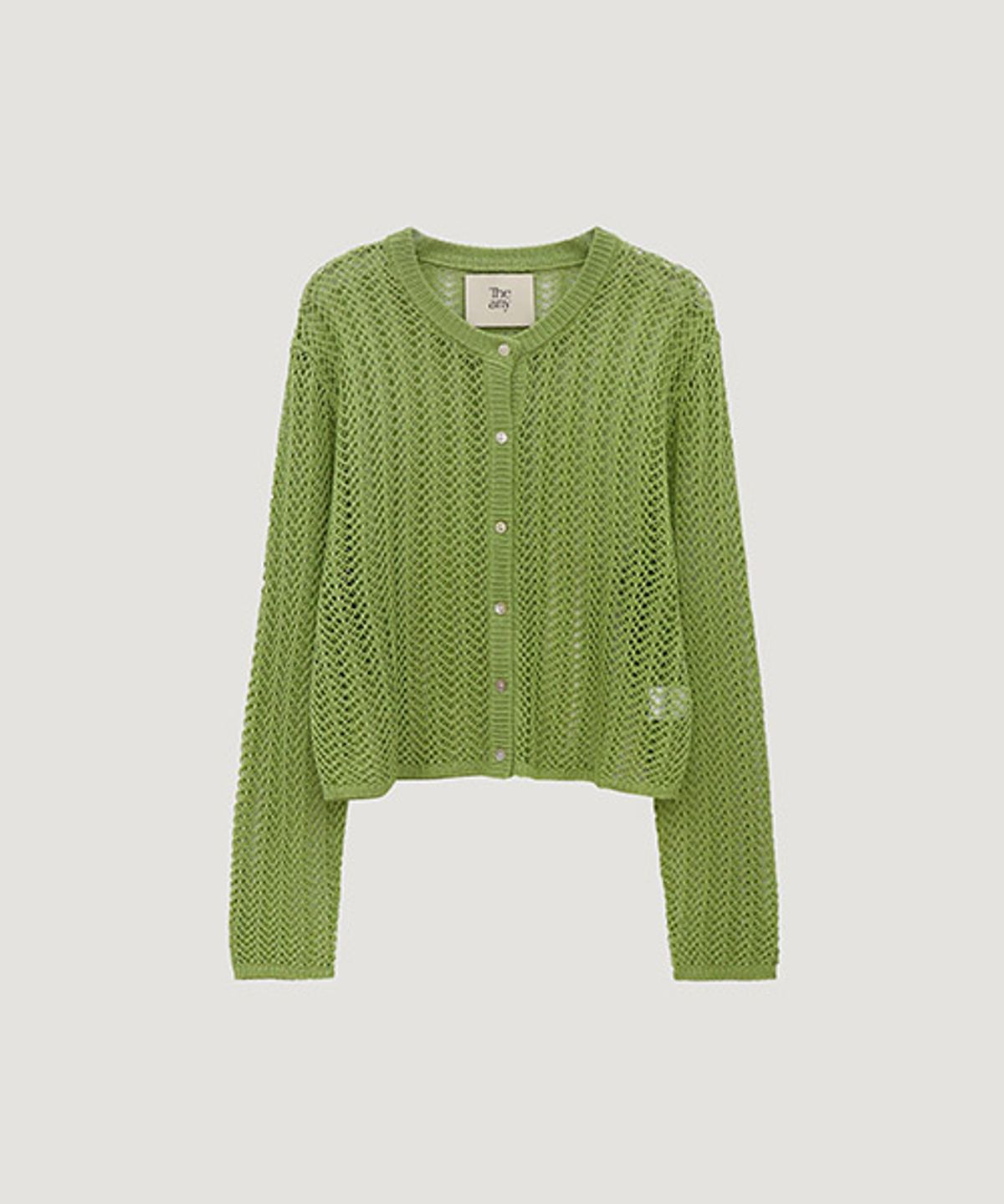 디애니(THE ANY) Net Crop Cardigan