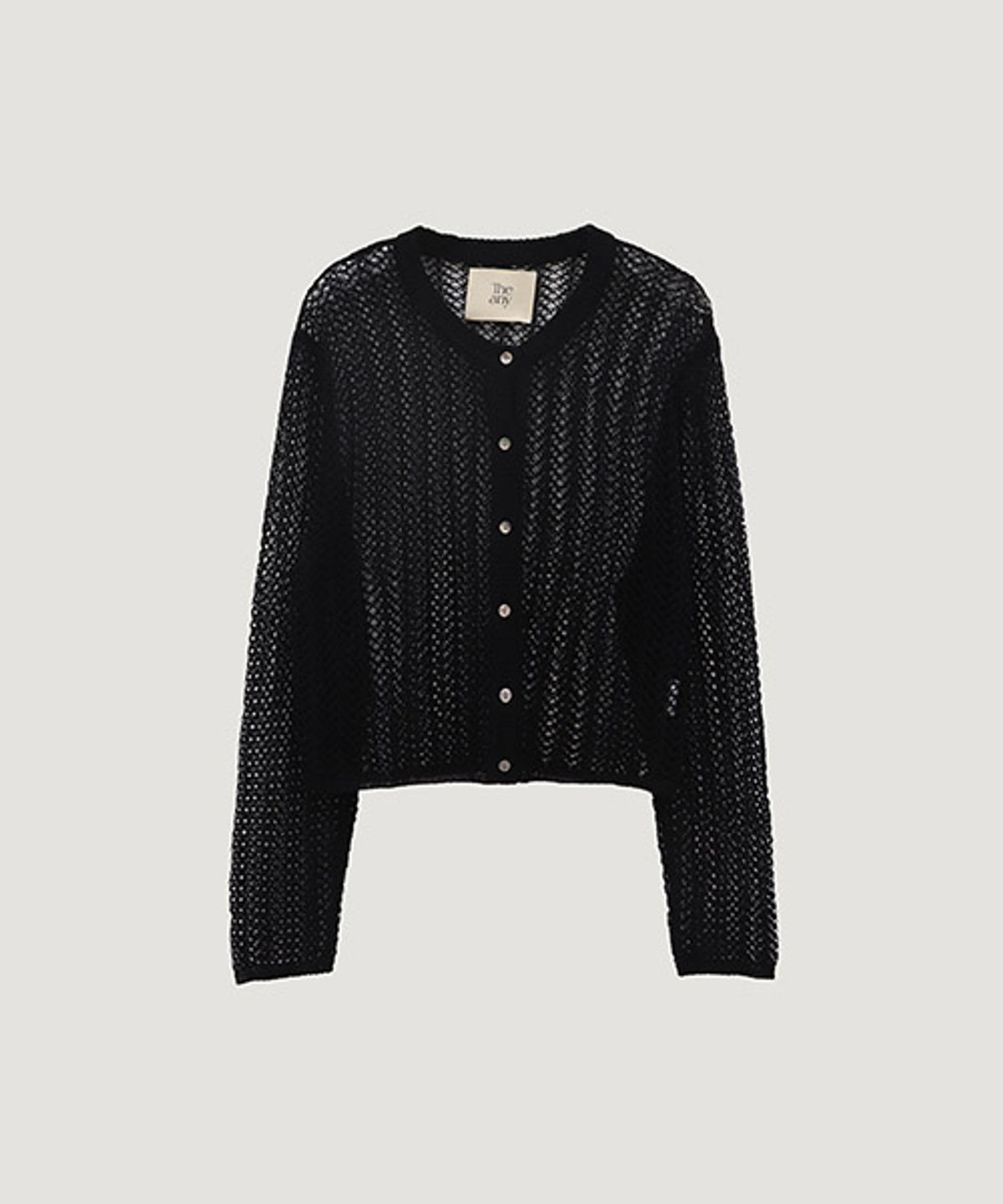 디애니(THE ANY) Net Crop Cardigan