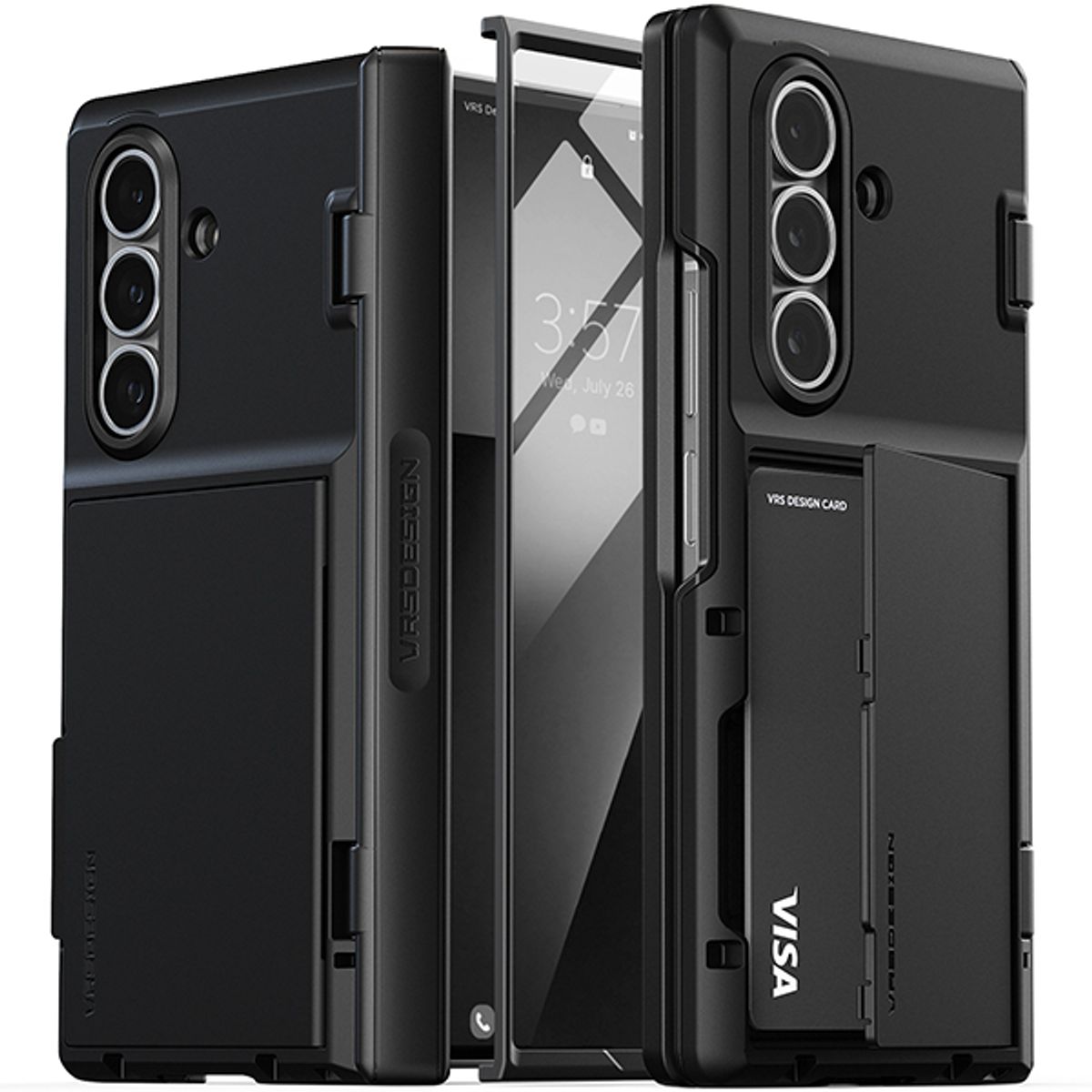 베루스(VRS DESIGN) 갤럭시 Z폴드7 케이스 카드 2장 수납 자동 힌지보호 휴대폰 케이스 모던 고 360