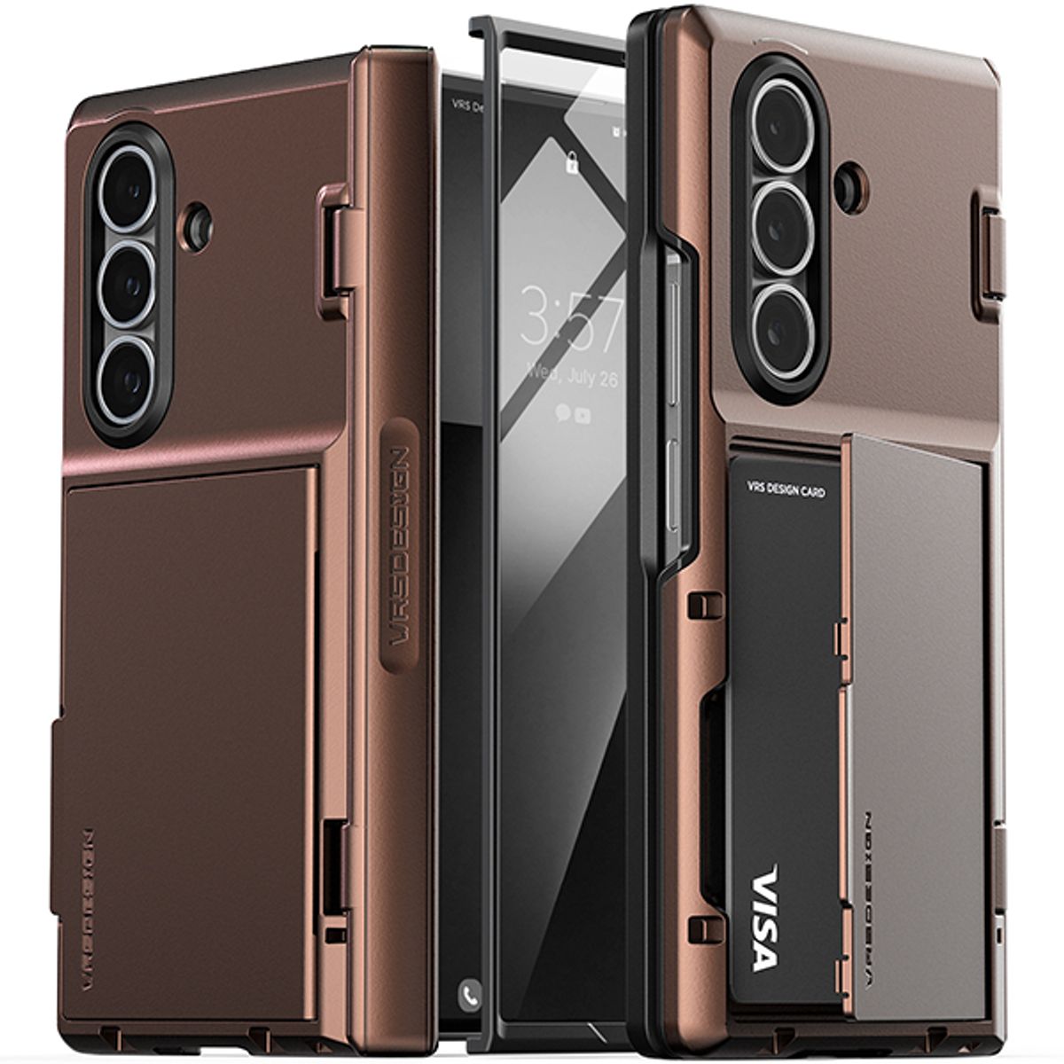 베루스(VRS DESIGN) 갤럭시 Z폴드7 케이스 카드 2장 수납 자동 힌지보호 휴대폰 케이스 모던 고 360