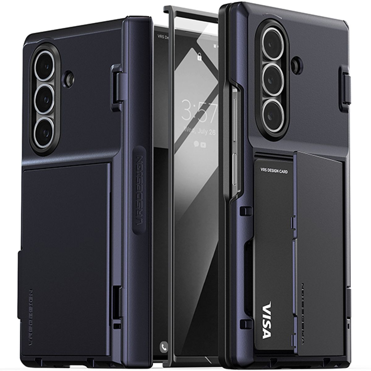 베루스(VRS DESIGN) 갤럭시 Z폴드7 케이스 카드 2장 수납 자동 힌지보호 휴대폰 케이스 모던 고 360