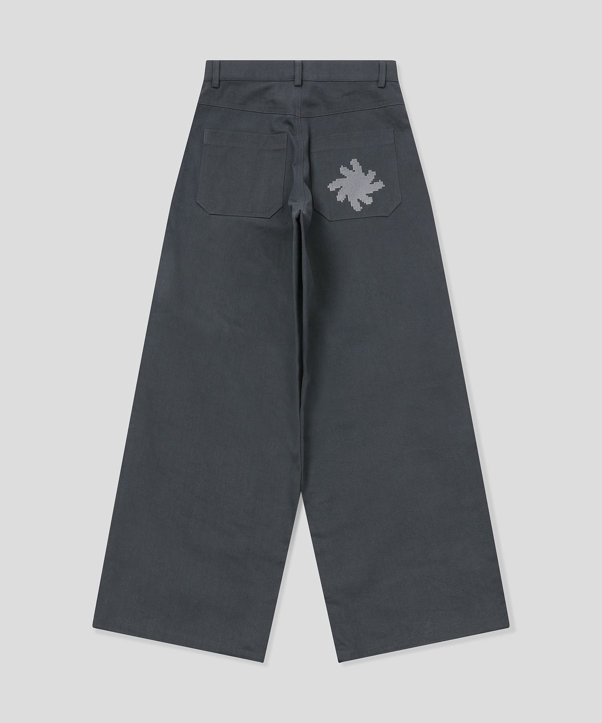 슬로우 레코드 하우스(SLOW RECORD HOUSE) 더블 핀턱 코튼 팬츠_챠콜
