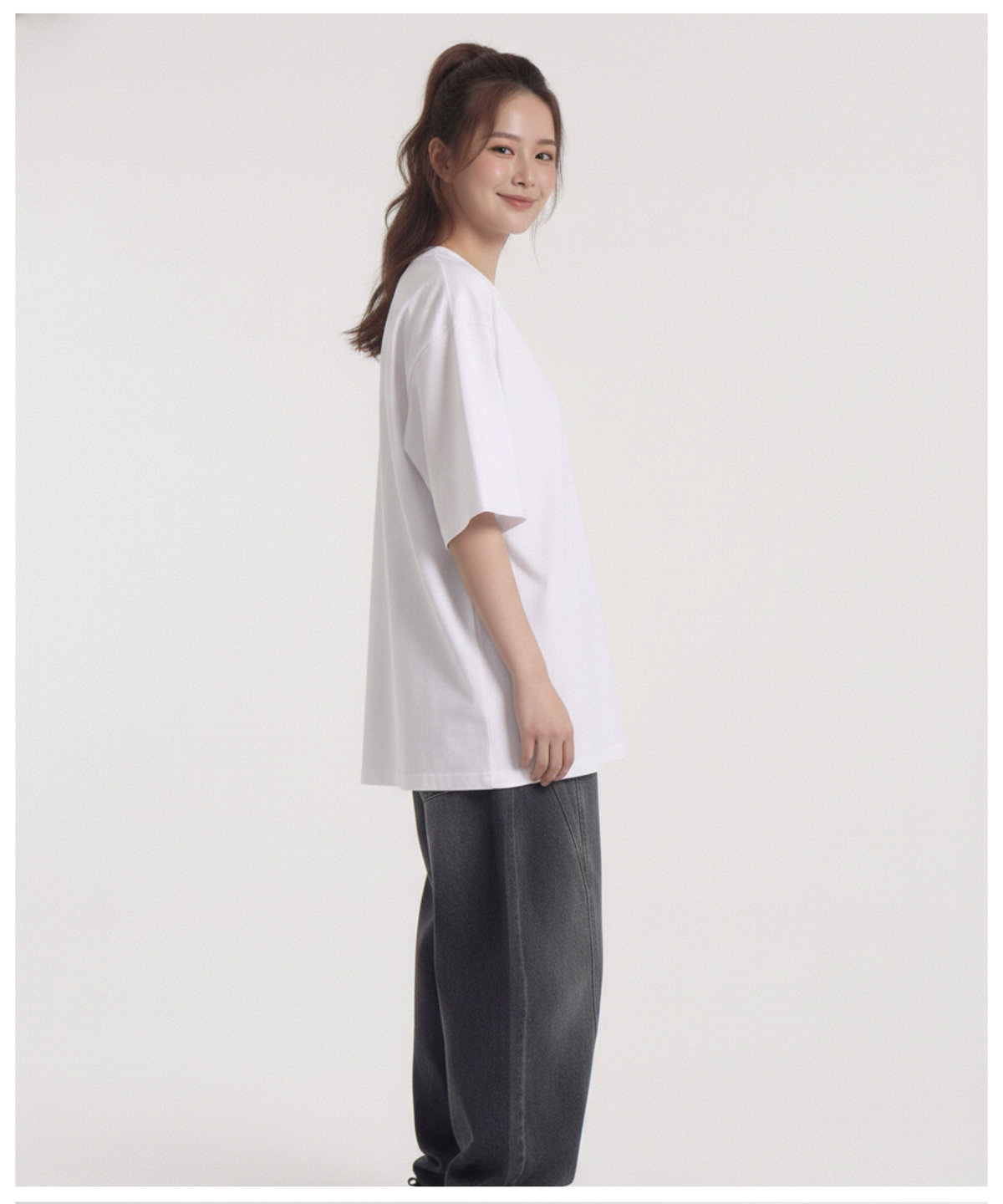 더블제이디(DOUBLE JD) 지퍼 베어 반팔티 (화이트)