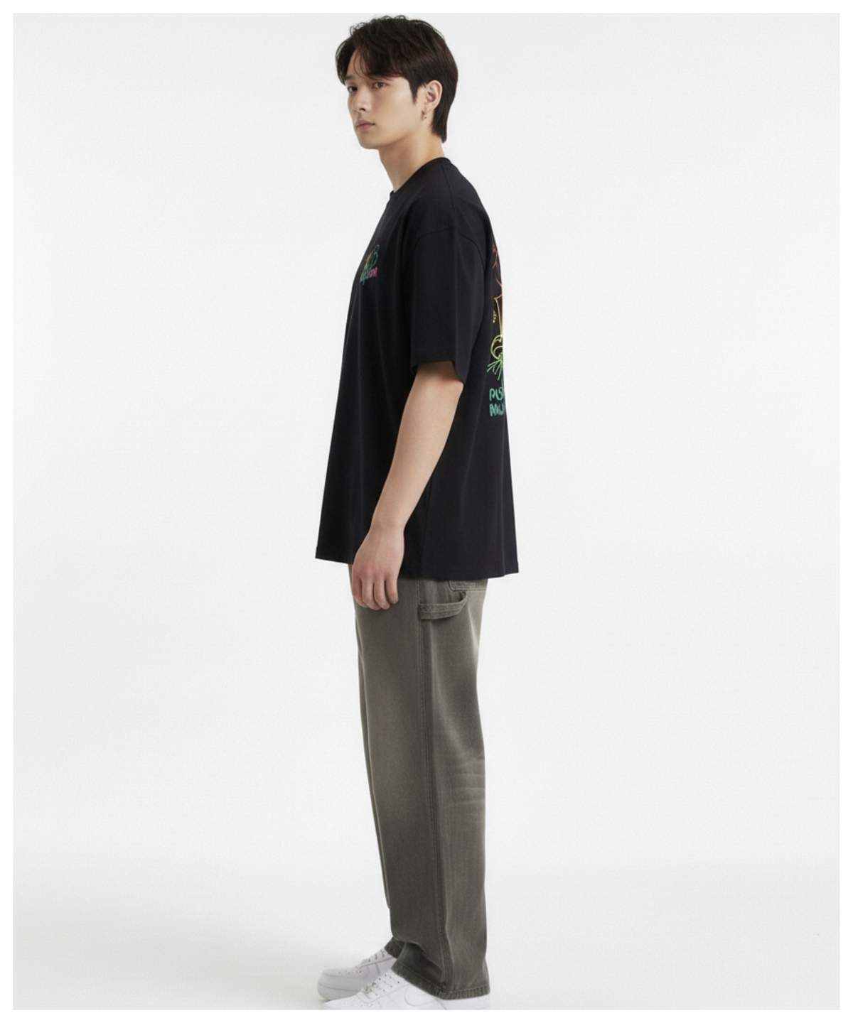 더블제이디(DOUBLE JD) 벌룬 베어 반팔티 (블랙)