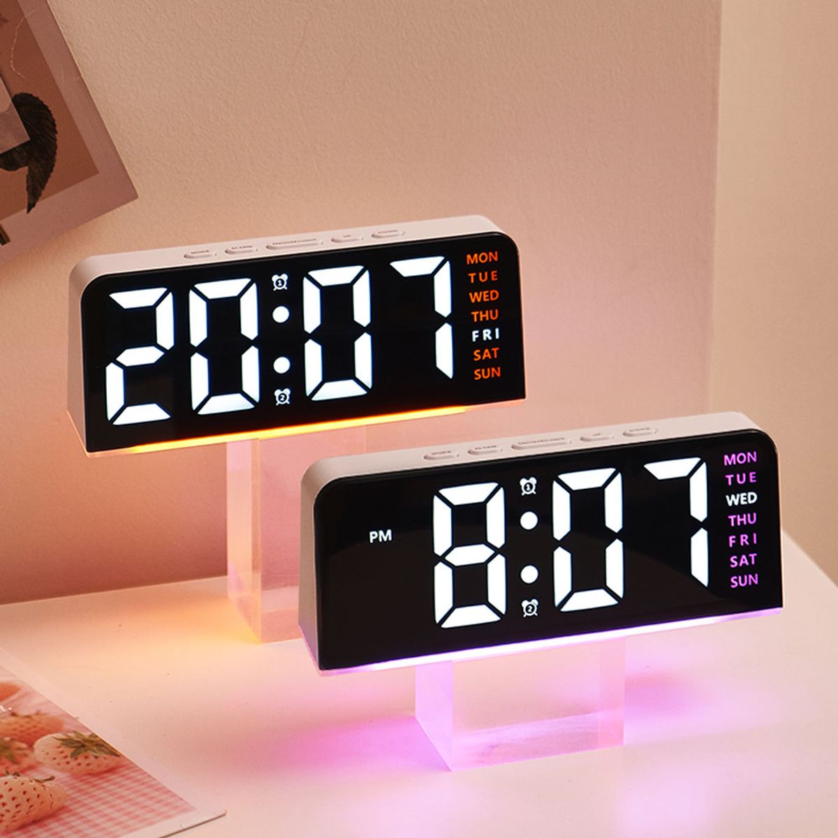 유즈비(USBEE) 유즈비 언더라인 무드등 LED 시계 GH8033