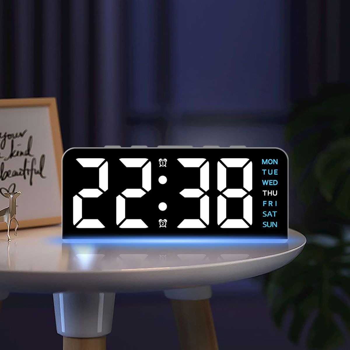유즈비(USBEE) 유즈비 언더라인 무드등 LED 시계 GH8033