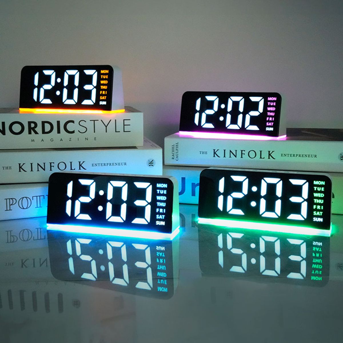 유즈비(USBEE) 유즈비 언더라인 무드등 LED 시계 GH8033