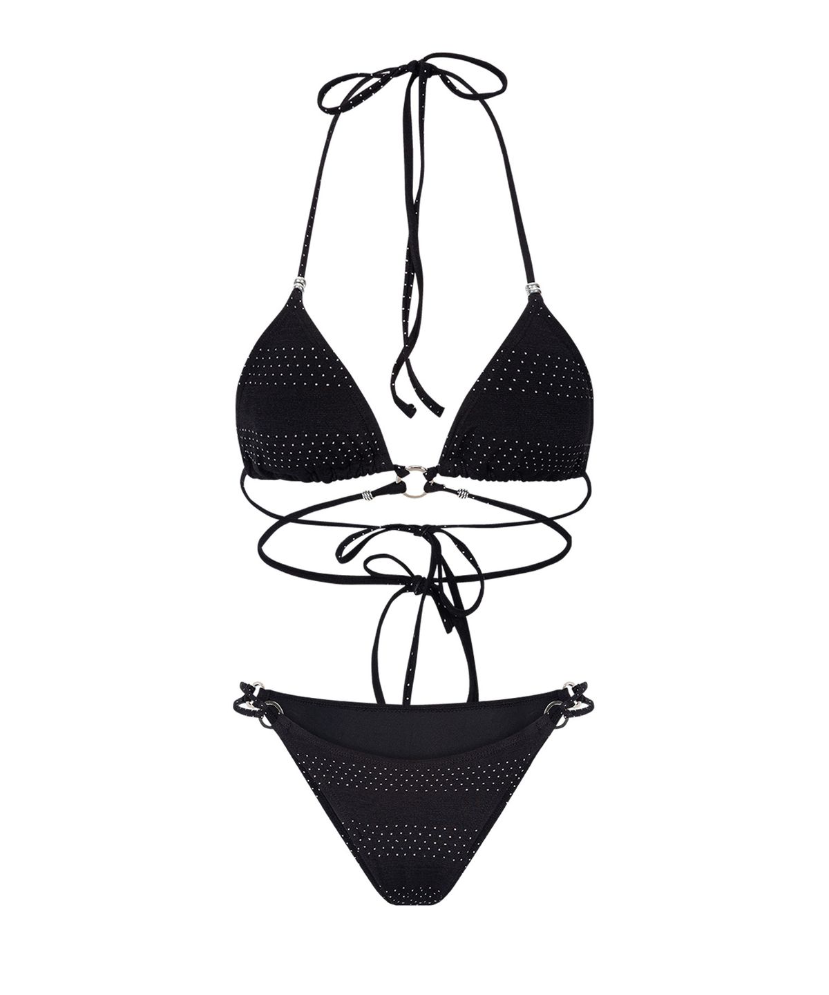 플리즈노팔로우(PLEASENOFOLLOW) Neve O-ring Strap Bikini (Black)