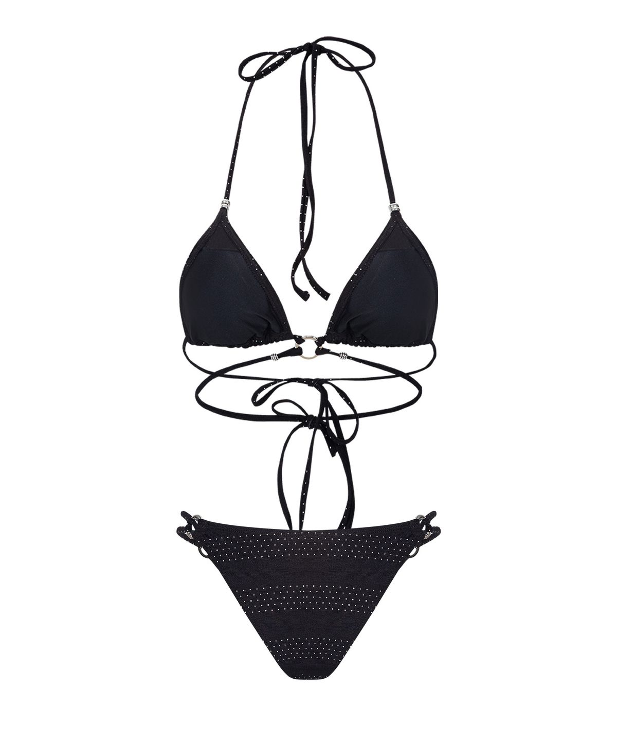 플리즈노팔로우(PLEASENOFOLLOW) Neve O-ring Strap Bikini (Black)