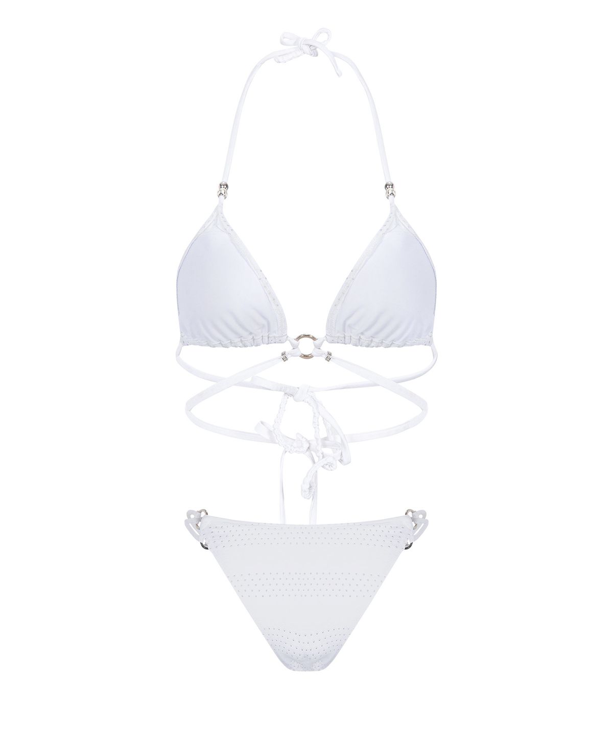 플리즈노팔로우(PLEASENOFOLLOW) Neve O-ring Strap Bikini (White)