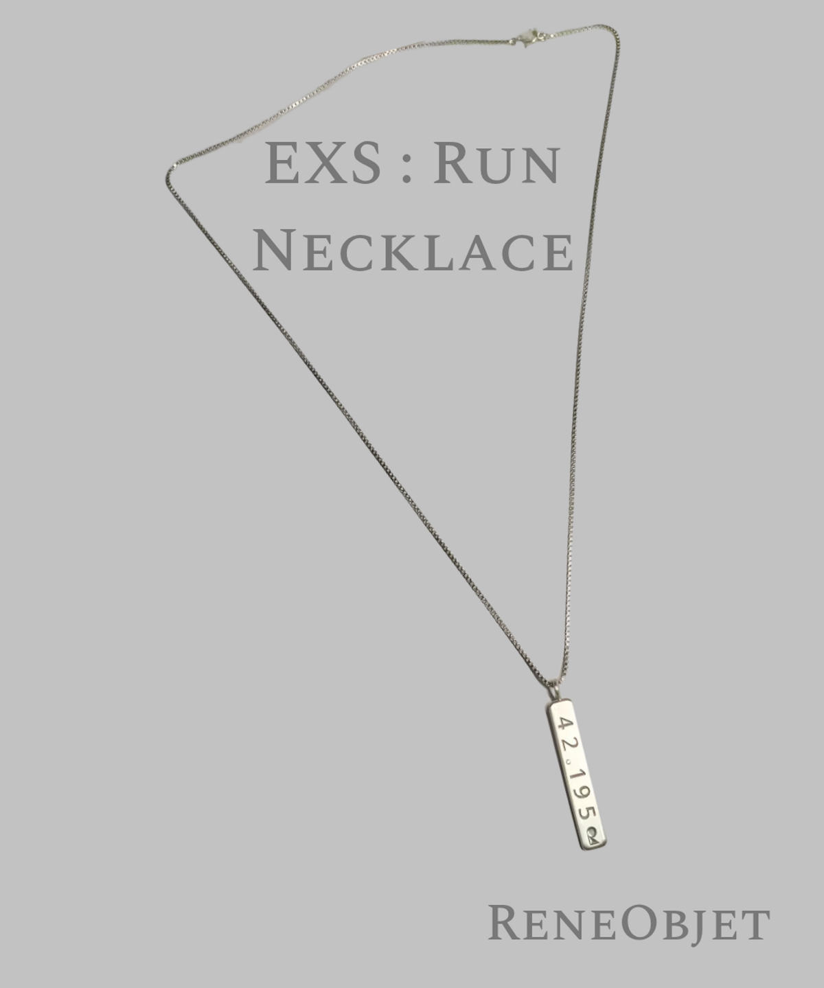 르네오브제(RENEOBJET) EXS  RUN NECKLACE SET  [STERLING SILVER] 러닝 925실버 달리기 마라톤 러너 포인트 목걸이 세트