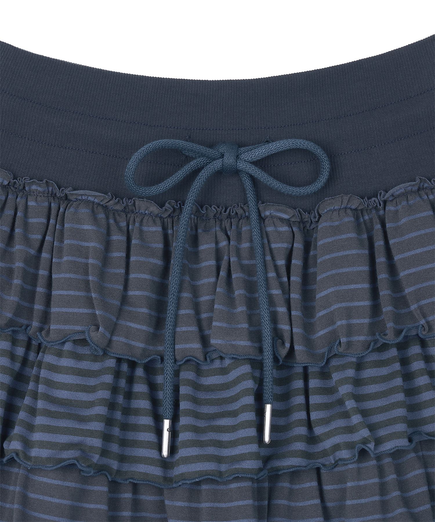 MUSINSA | EESSAY STRIPED CANCAN SKIRT - NAVY