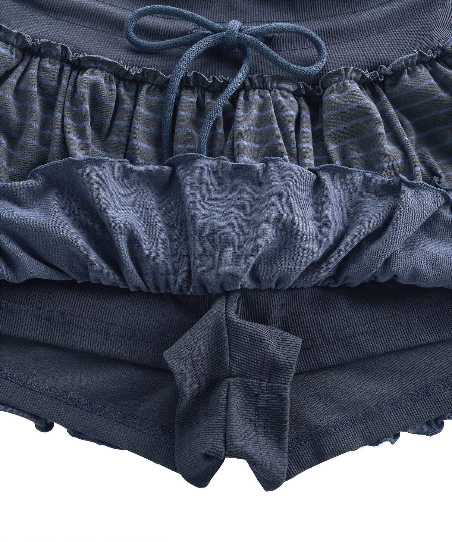 MUSINSA公式 | EESSAY STRIPED CANCAN SKIRT - NAVY