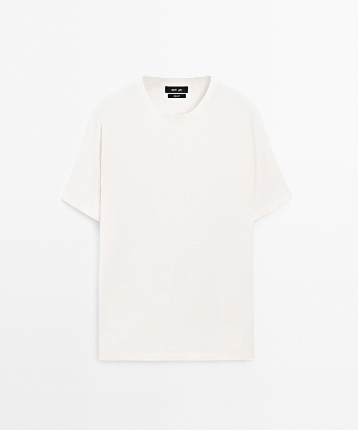 마시모두띠(MASSIMO DUTTI) 100% 코튼 반팔 니트 스웨터