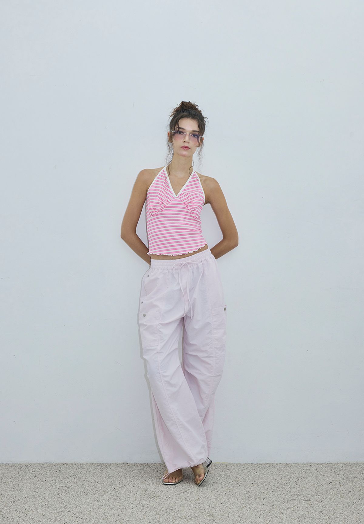 카프리슈(CAPRICIEUX) Cleo stripe  top_pink