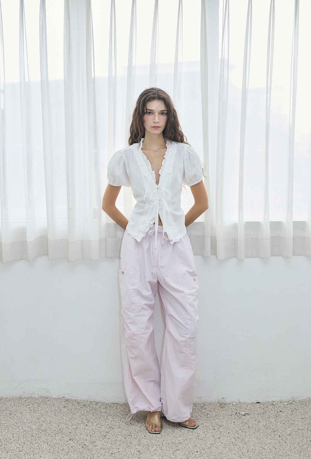 카프리슈(CAPRICIEUX) Aura cargo pants_pink