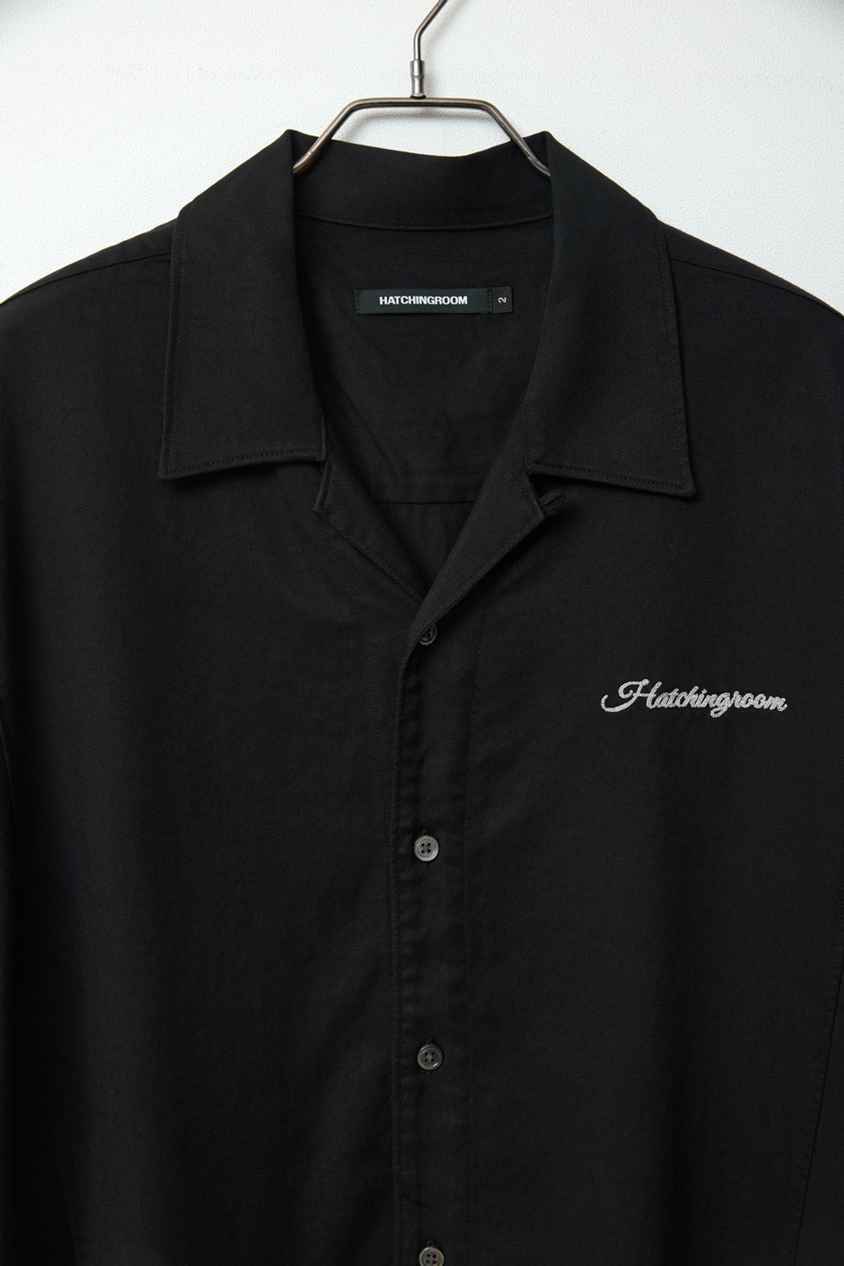 해칭룸(HATCHINGROOM) Camp Collar Shirt Tencel Black