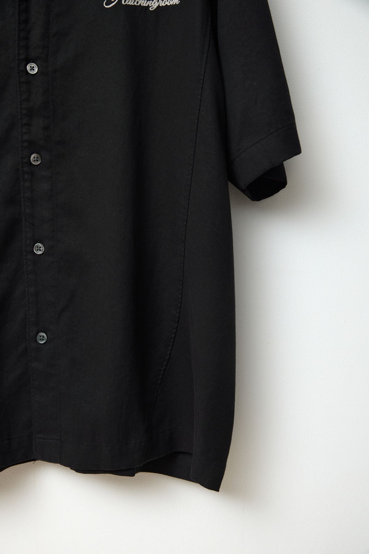해칭룸(HATCHINGROOM) Camp Collar Shirt Tencel Black