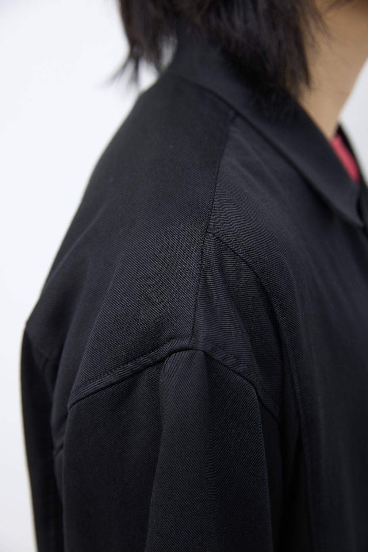 해칭룸(HATCHINGROOM) Camp Collar Shirt Tencel Black
