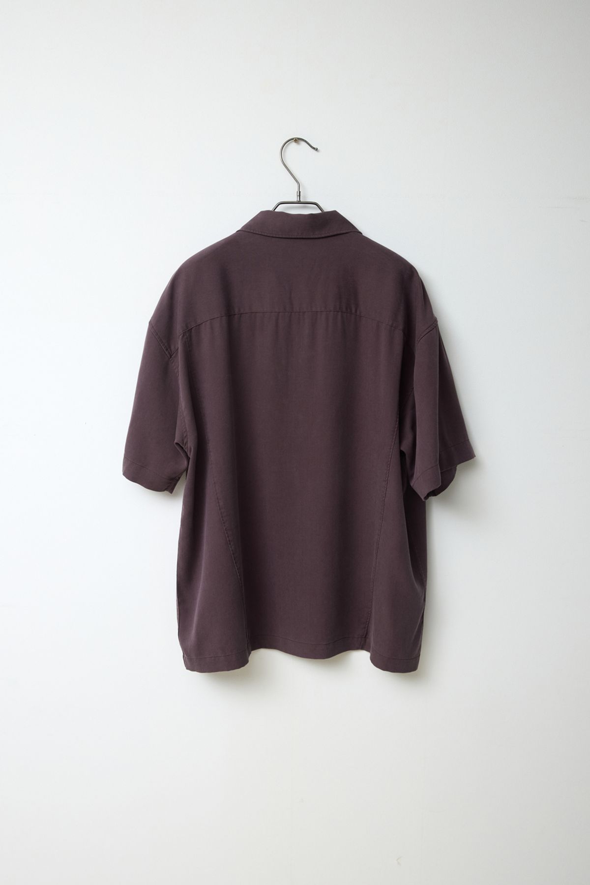 해칭룸(HATCHINGROOM) Camp Collar Shirt Tencel Dark Purple