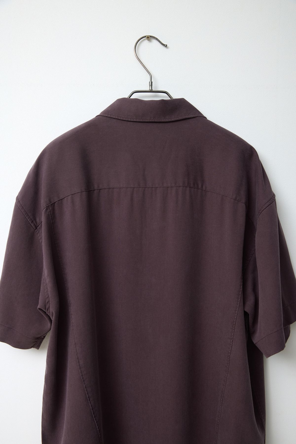 해칭룸(HATCHINGROOM) Camp Collar Shirt Tencel Dark Purple