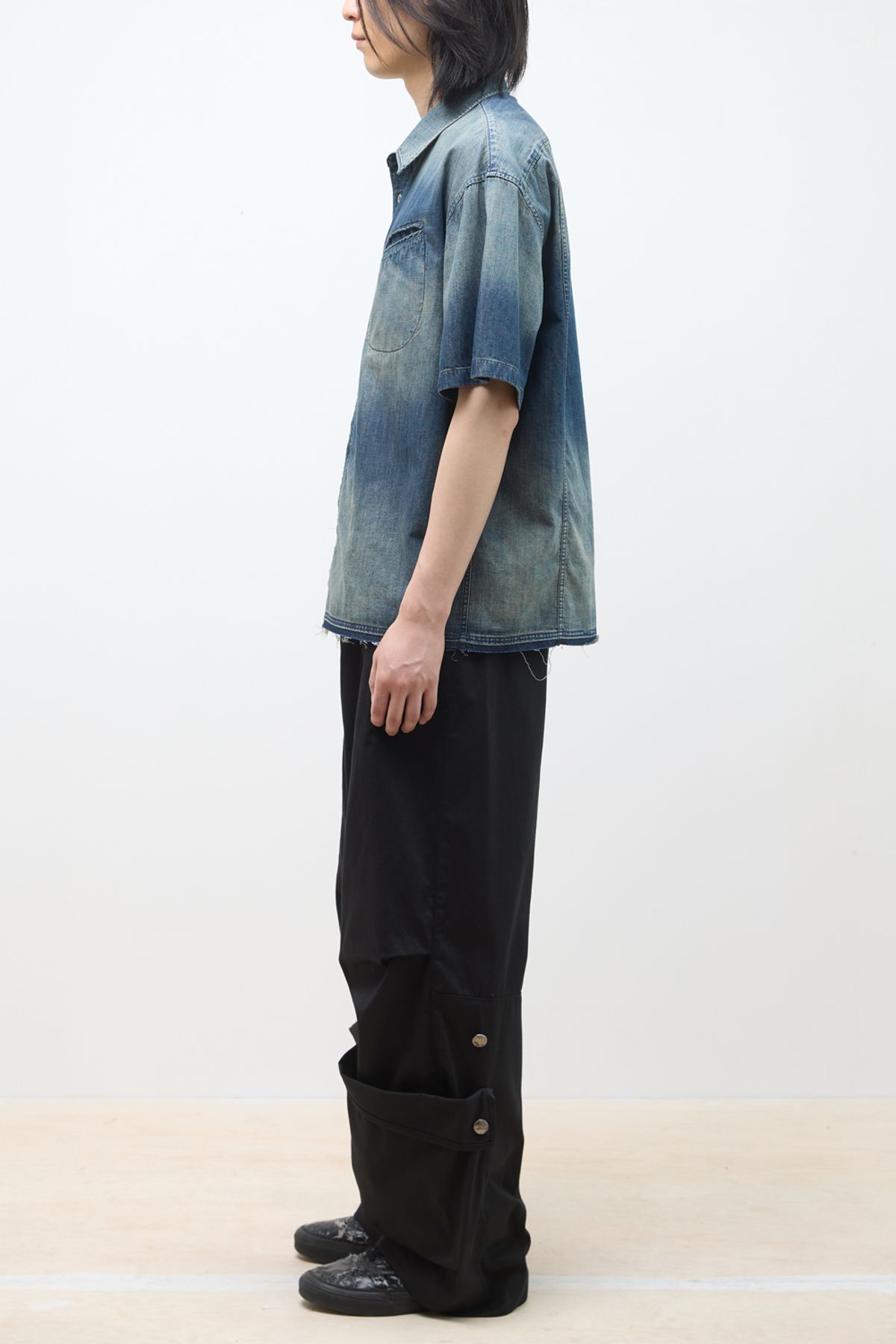 해칭룸(HATCHINGROOM) Over Shirt Denim Blue