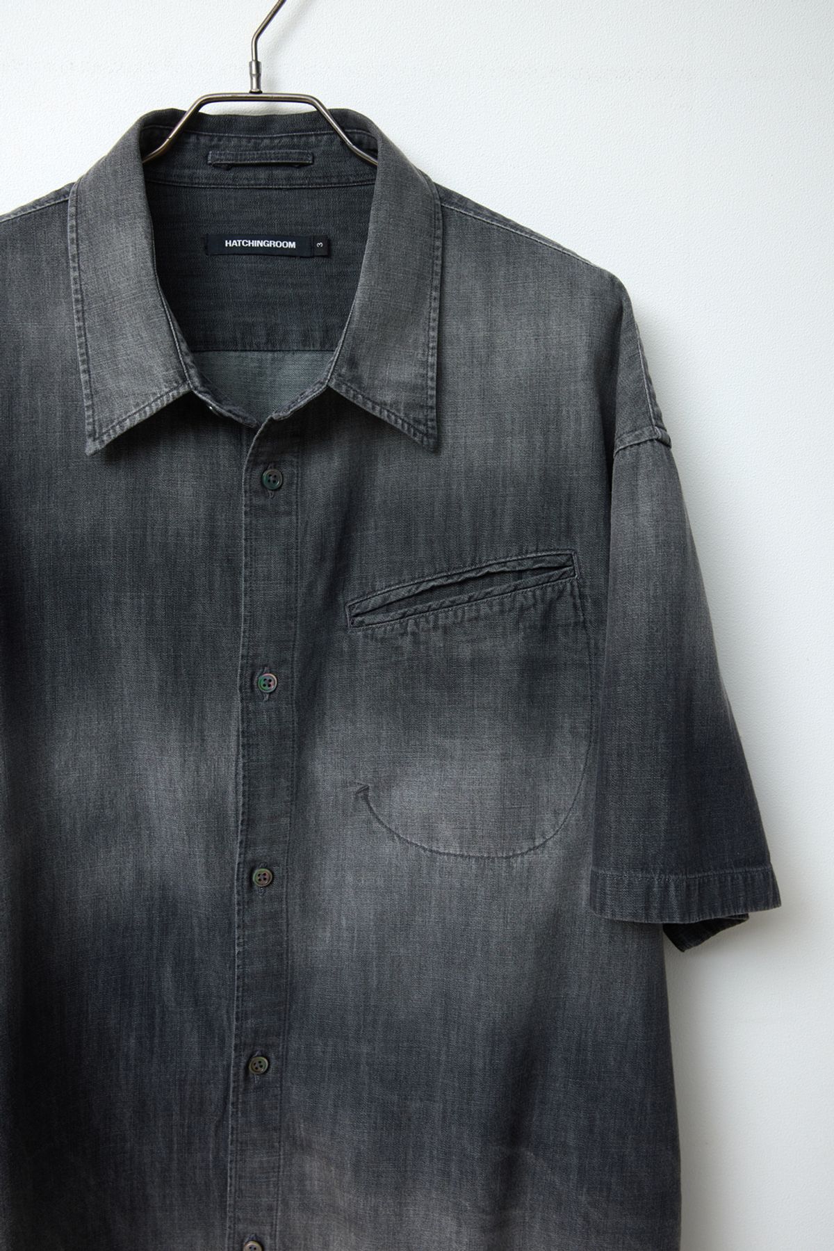 해칭룸(HATCHINGROOM) Over Shirt Denim Grey