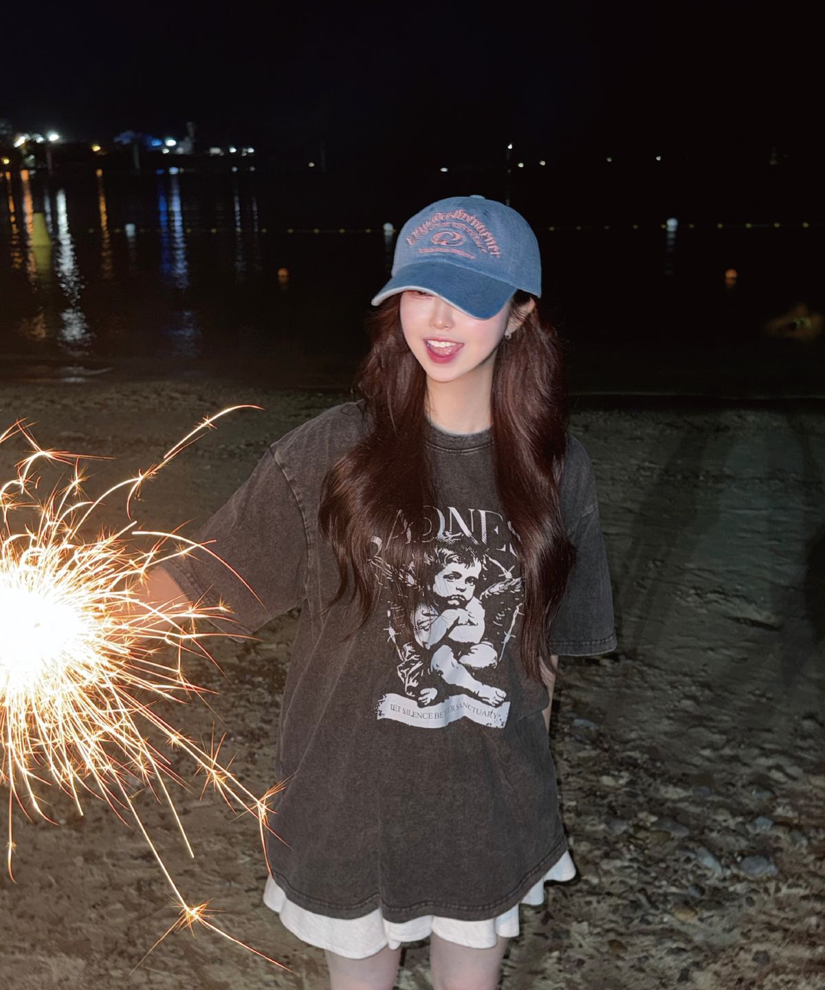 피마다지윈(PIMADAZIWIN) Denim Logo Ballcap_[Medium Blue]