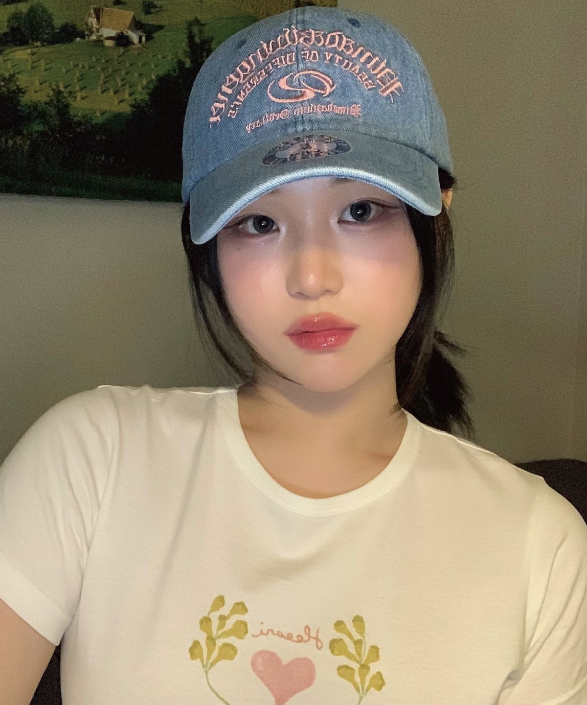 피마다지윈(PIMADAZIWIN) Denim Logo Ballcap_[Medium Blue]