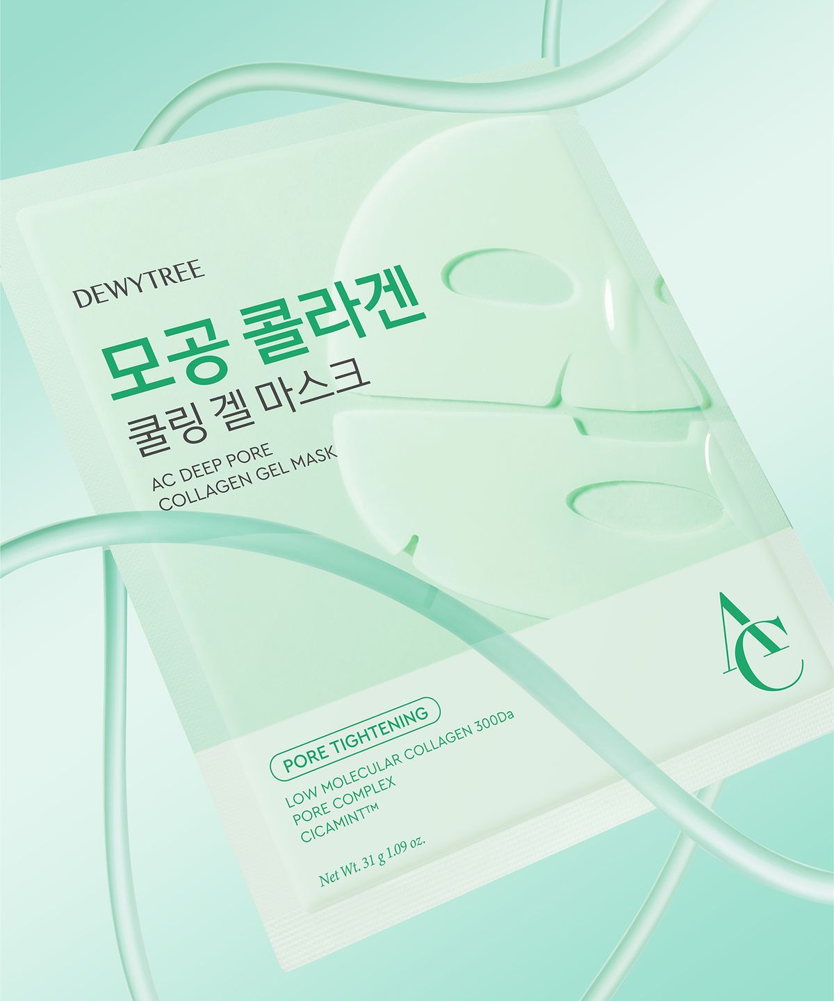 듀이트리(DEWYTREE) [4매] AC 딥 모공 콜라겐 겔 마스크 1일1팩