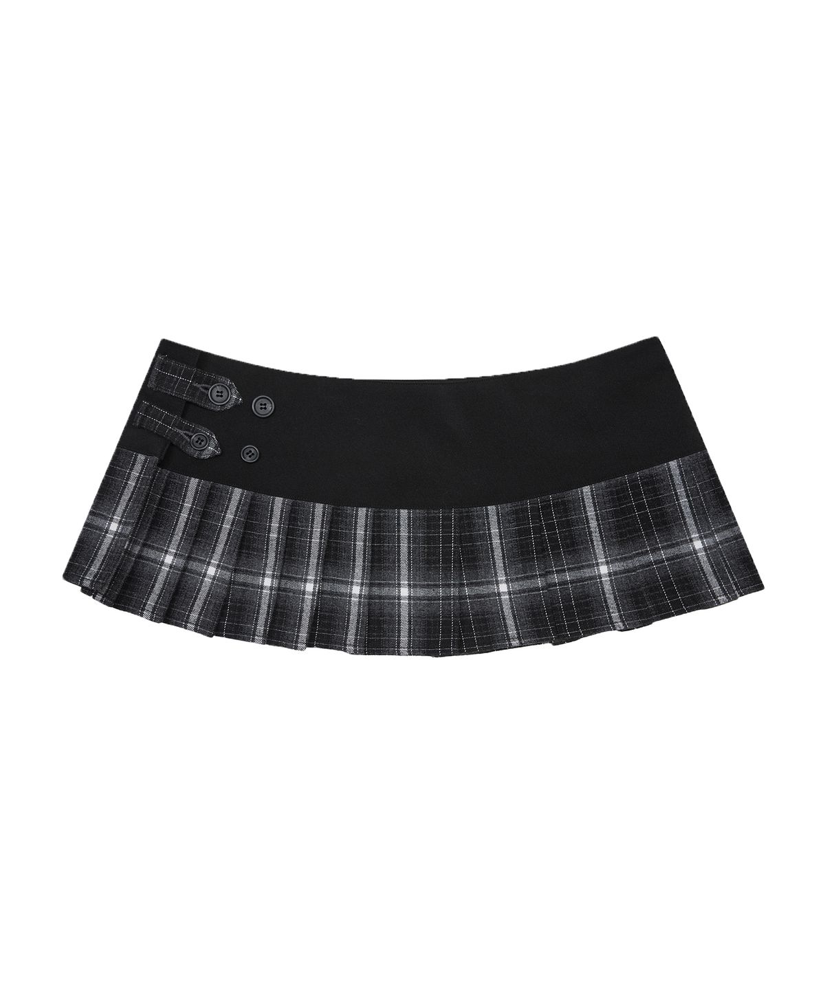 라티젠(LARTIGENT) L19 CHECK PLEATS WRAP SET(BLACK)
