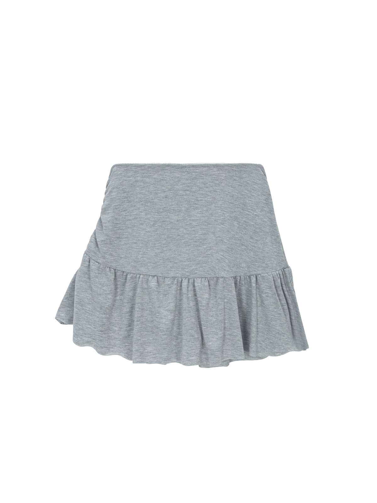 샐러드바구니(SALAD BAGUNI) Ruffle hem skirt - gray