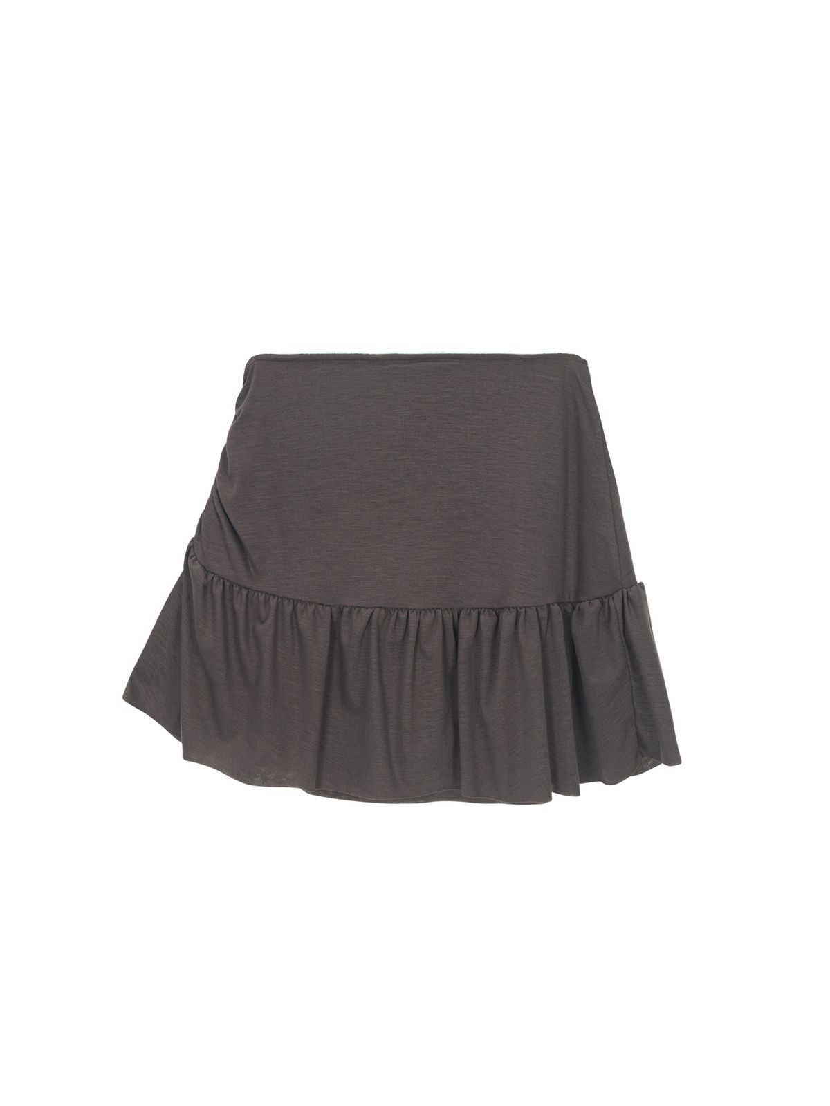 샐러드바구니(SALAD BAGUNI) Ruffle hem skirt - brown