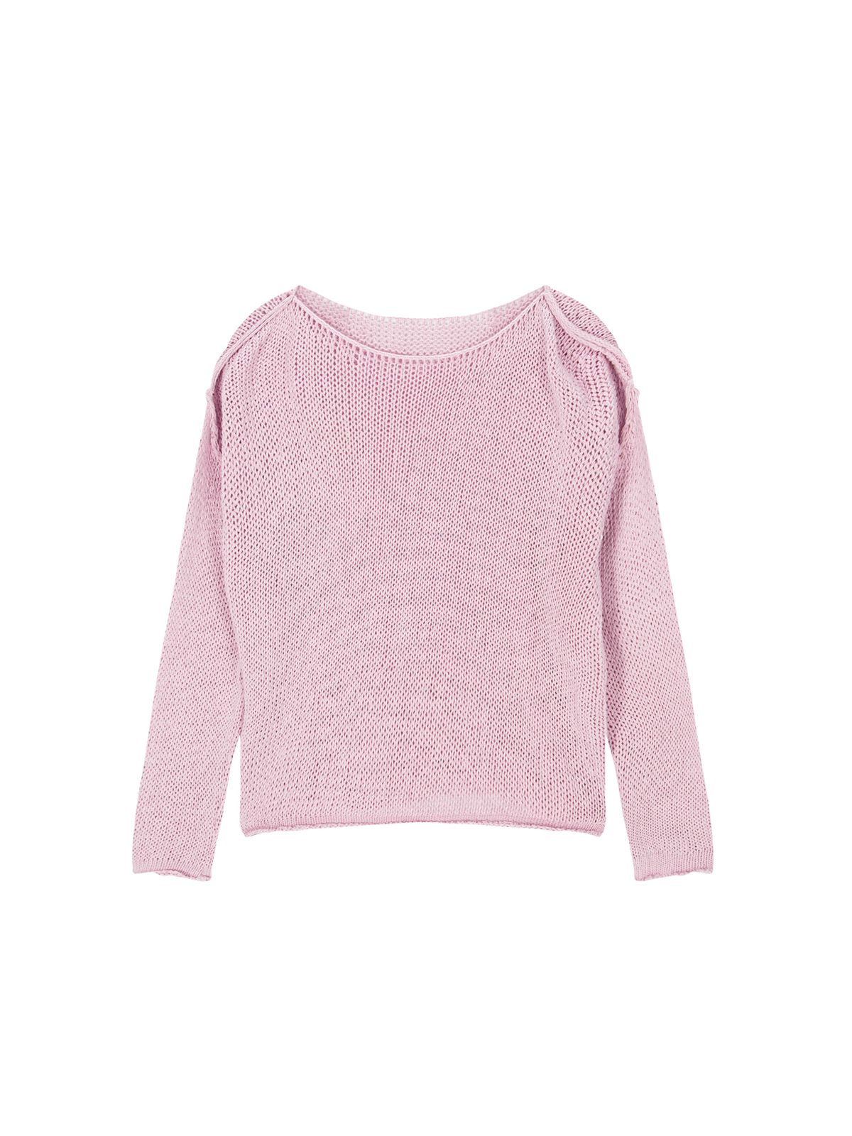 샐러드바구니(SALAD BAGUNI) Boat neck mesh knit - lime