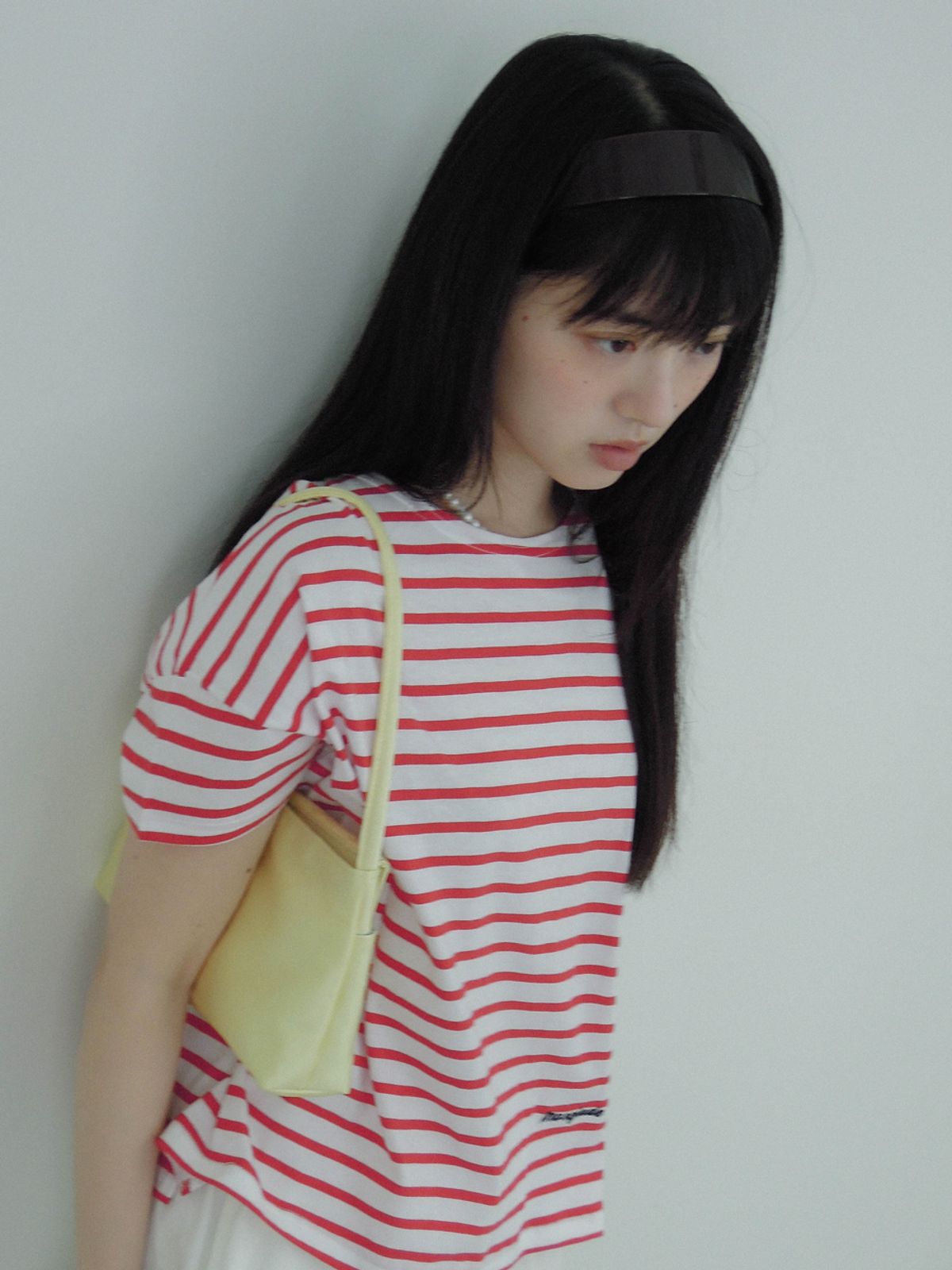 모어쥬드(MOREJUDE) Simple logo stripe t-shirt 3color