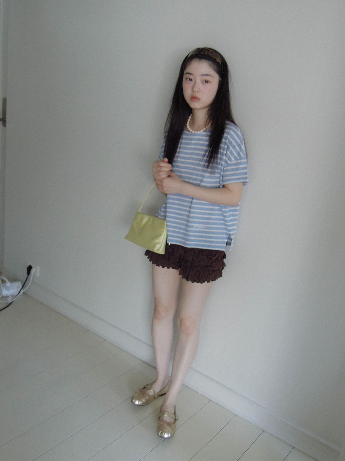 모어쥬드(MOREJUDE) Simple logo stripe t-shirt 3color