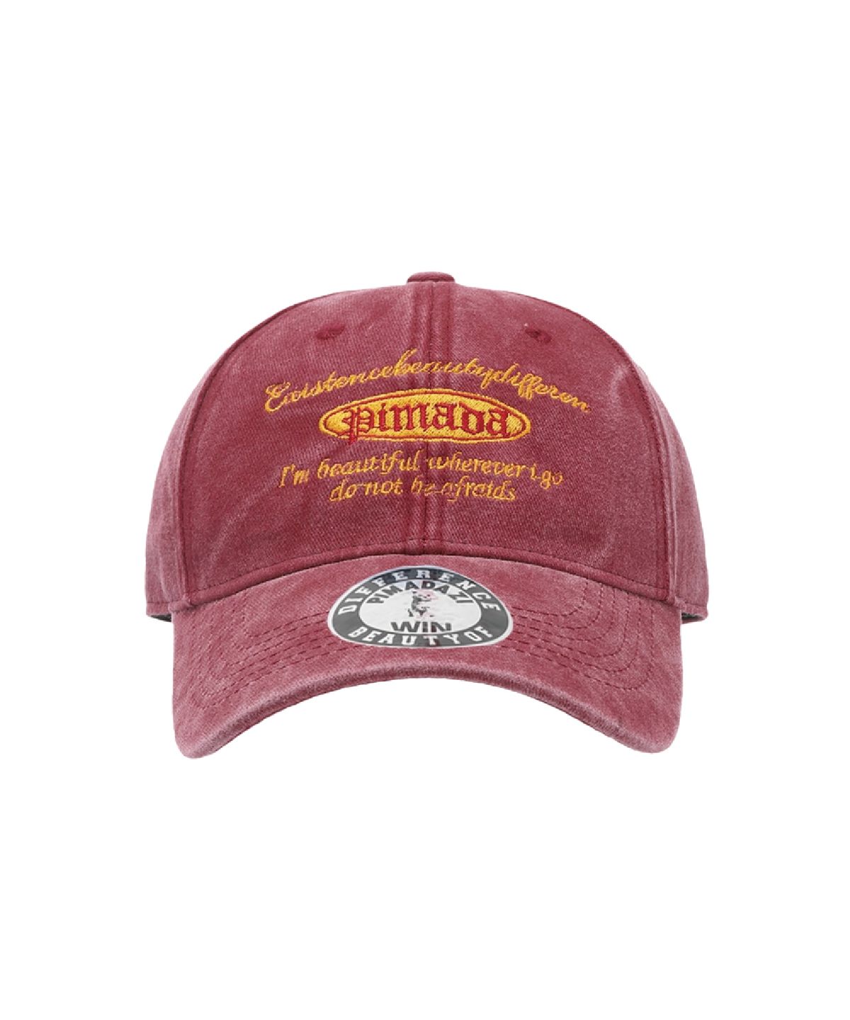 피마다지윈(PIMADAZIWIN) Pigment Logo Ballcap_[Red]