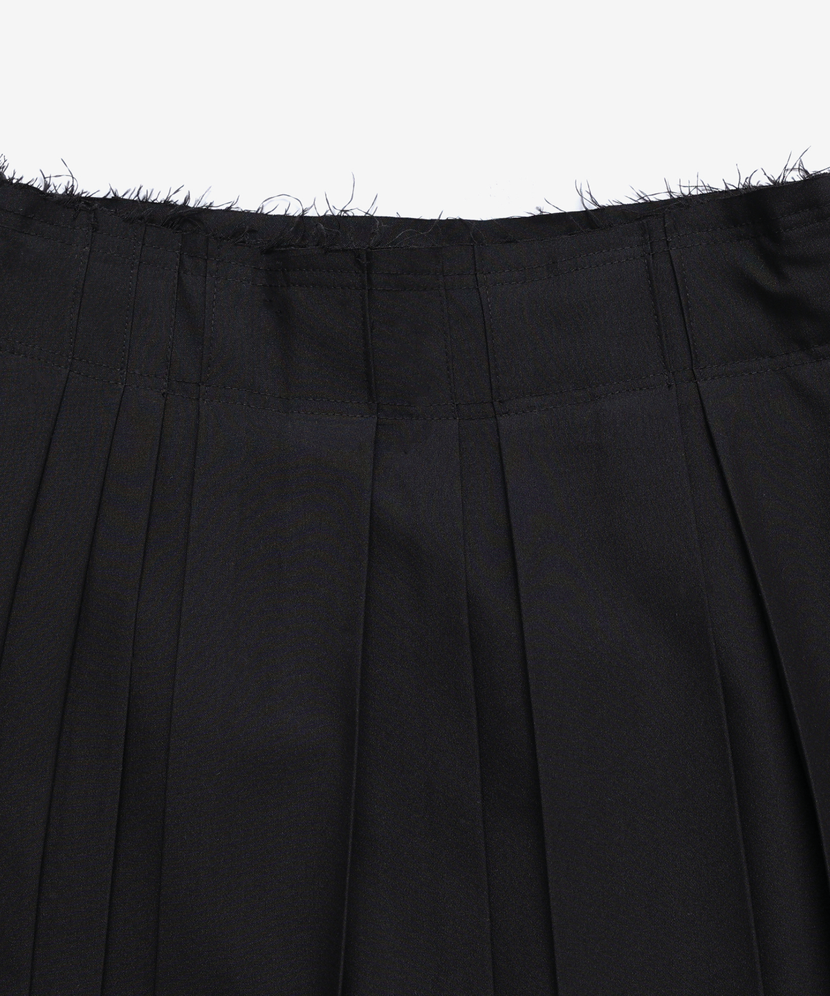 모슬루(MOSLU) Unbalanced pleats skirt (black)