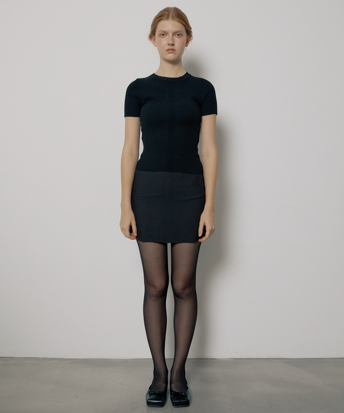 모슬루(MOSLU) Mini lip skirt pants (Black)