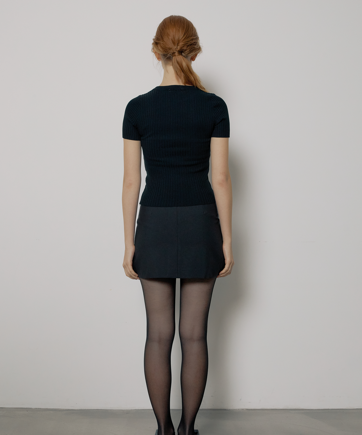 모슬루(MOSLU) Mini lip skirt pants (Black)