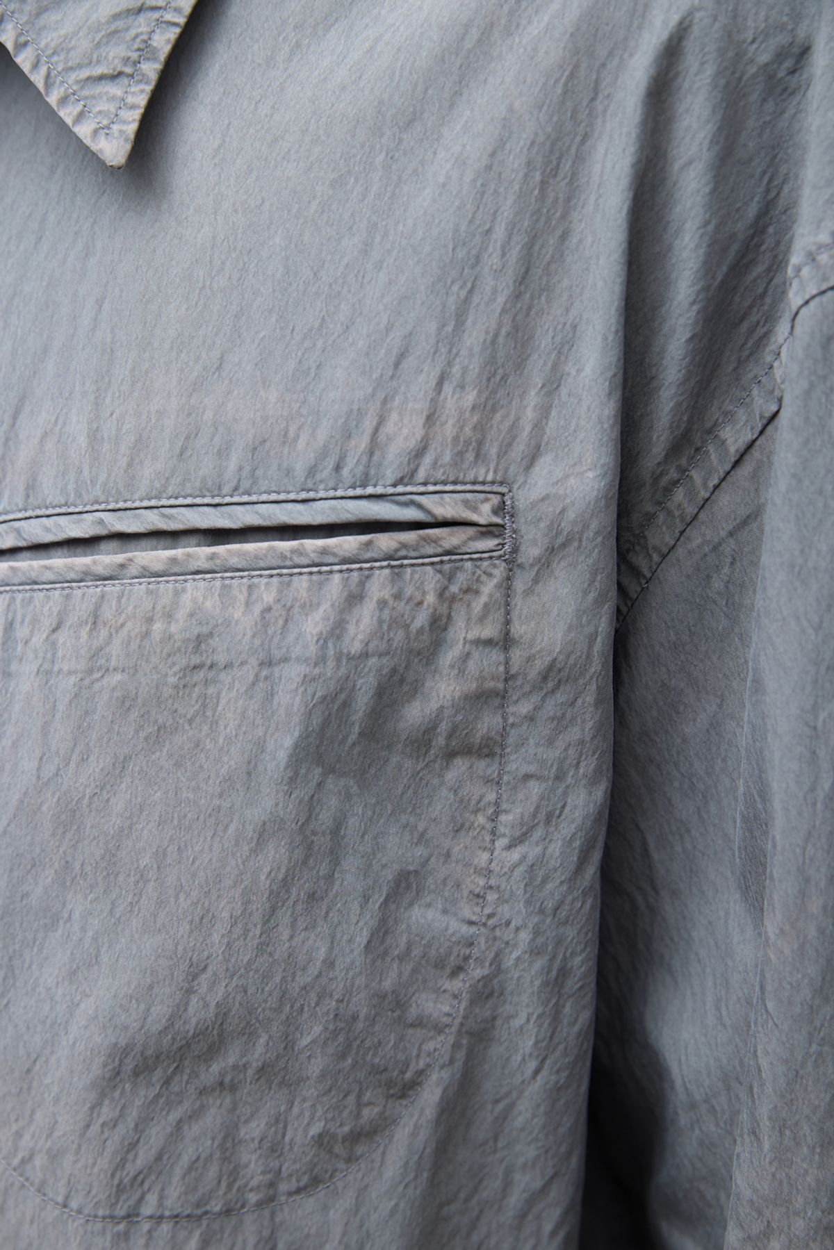 해칭룸(HATCHINGROOM) Over Shirt 1/2 Grey