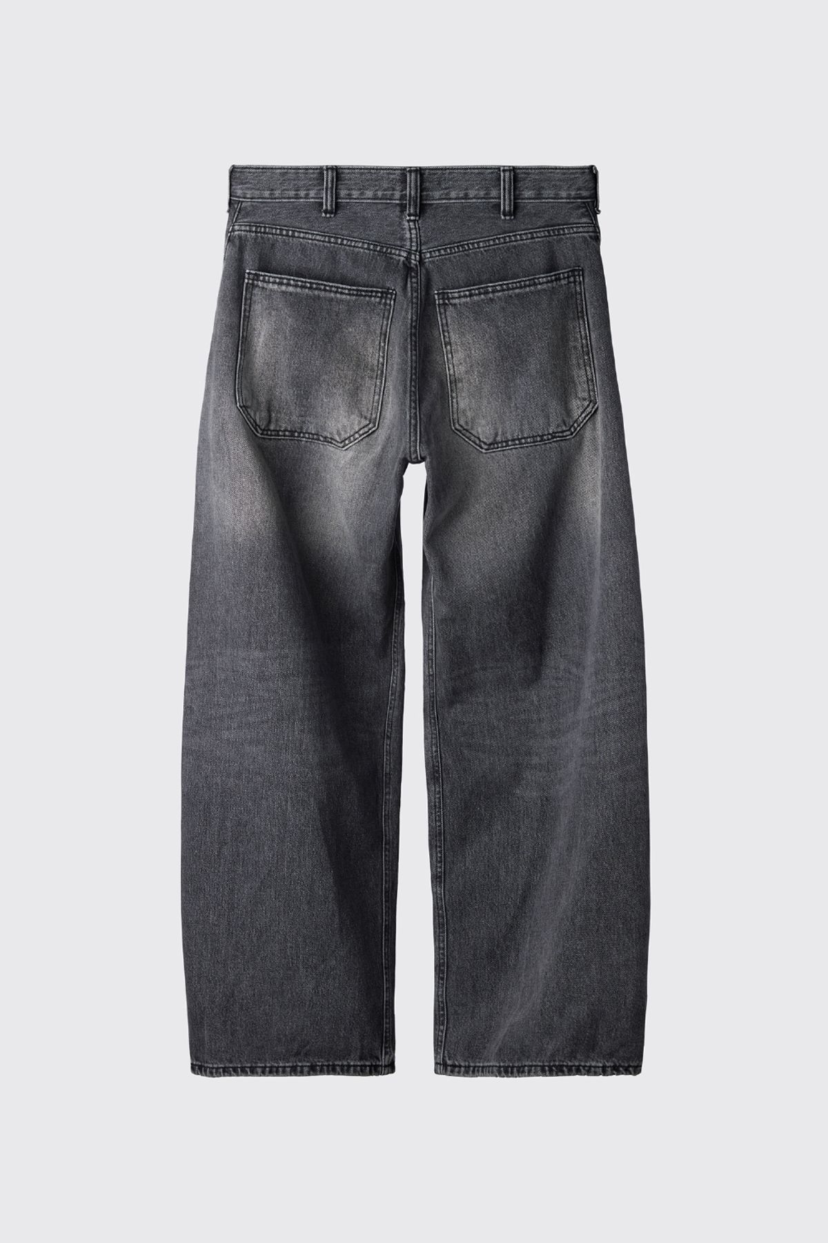 해칭룸(HATCHINGROOM) Wide Curve Jeans Washed Black