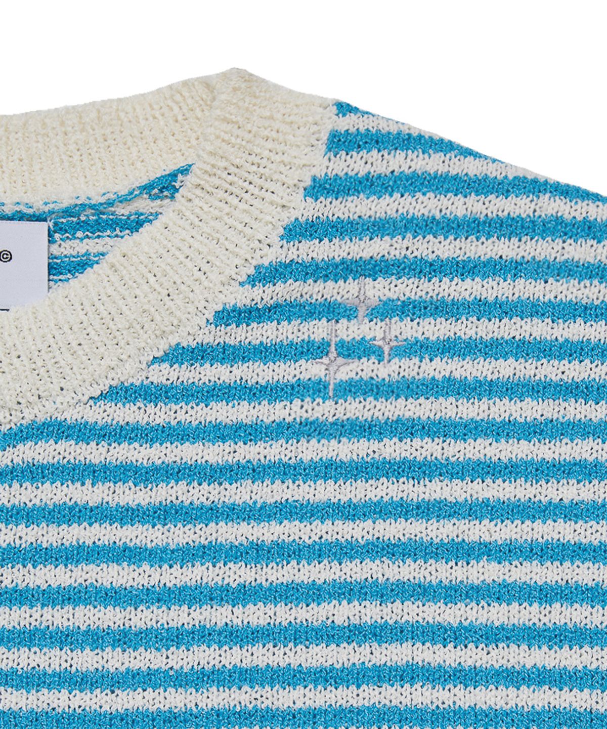 누프에블루(NEUFETBLEU) NEB stripe half knit (skyblue)