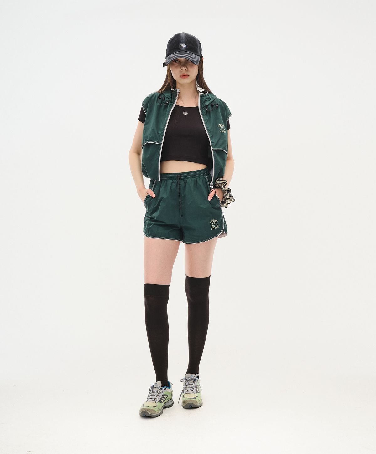 누크피터(NUUKFITTER) ICE-UP STRING SHORTS_WOMEN [GREEN]